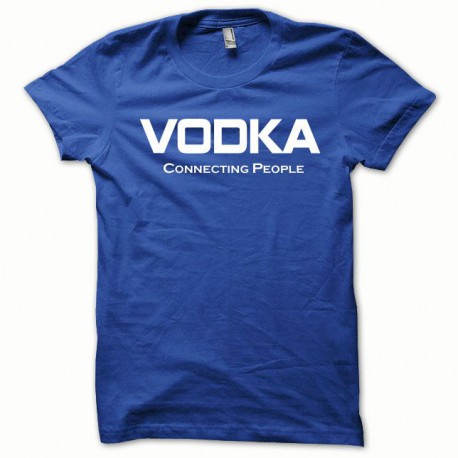 Vodka Connecting People Shirt blanc/bleu royal pour homme et femme
