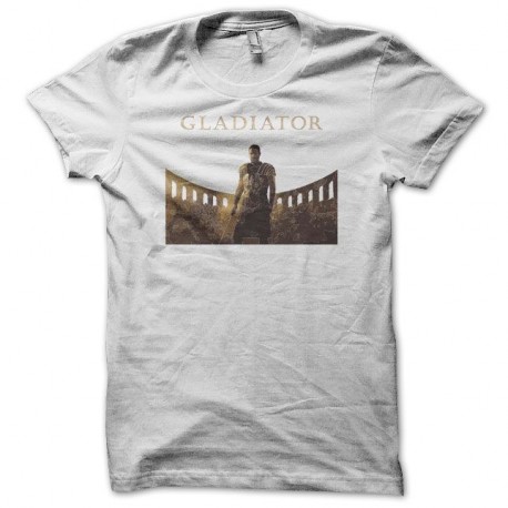 Shirt Gladiator blanc pour homme et femme