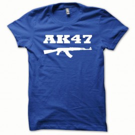 Shirt AK-47 kalachnikov version balkan blanc/bleu royal pour homme et femme