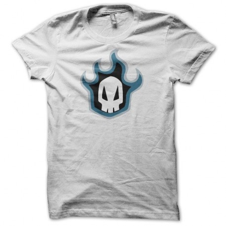 Shirt Bleach blue burn skull original blanc pour homme et femme