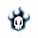 Shirt Bleach blue burn skull original blanc pour homme et femme