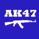 Shirt AK-47 kalachnikov version balkan blanc/bleu royal pour homme et femme