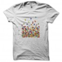 Shirt Tetris blanc pour homme et femme