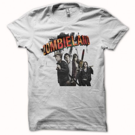 Shirt zombieland blanc pour homme et femme