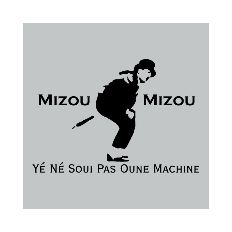 T-shirt Les Nuls Mizou Mizou parodie Johnny Walker gris