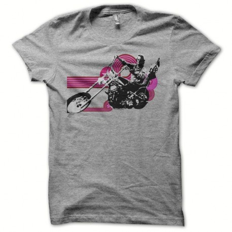 Shirt Easy Rider noir/gris pour homme et femme