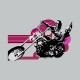 Shirt Easy Rider noir/gris pour homme et femme