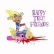Shirt Happy Tree Friends moto scratch blanc pour homme et femme