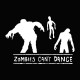 Shirt zombies can't dance noir pour homme et femme