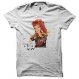 Shirt Cindy Lauper blanc pour homme et femme