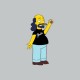 Shirt Heavy Metal parodie Simpsons vieux hardos gris pour homme et femme