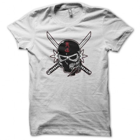 Shirt Ninja Skull blanc pour homme et femme