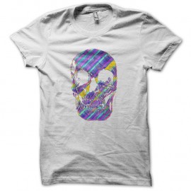 Shirt Rainbow Skull blanc pour homme et femme
