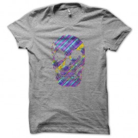 Shirt Rainbow Skull gris pour homme et femme