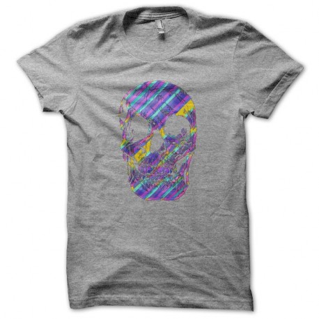 Shirt Rainbow Skull gris pour homme et femme