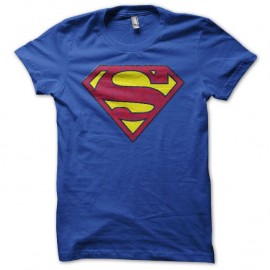 Shirt mytique Superman vintage avec effet vieux bleu pour homme et femme