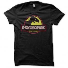Shirt chocobo park parodie jurassic park noir pour homme et femme
