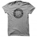 Shirt Chuck Norris vignette au poing gris pour homme et femme