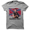Shirt Chuck Norris en yankee américain gris pour homme et femme