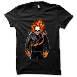 Shirt Ghost rider blanc/noir pour homme et femme