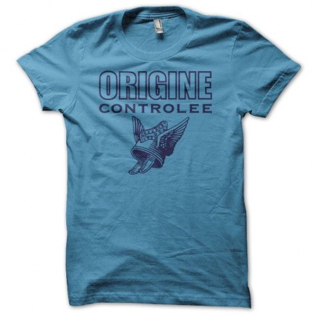 Shirt Gauloises parodie origine contrôlée bleu pour homme et femme