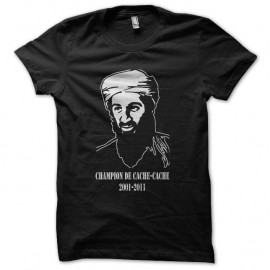 Shirt Oussama ben Laden dead champion de cache-cache 2001 2011 noir pour homme et femme