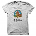 Shirt humour Leffe parodie église blanc pour homme et femme