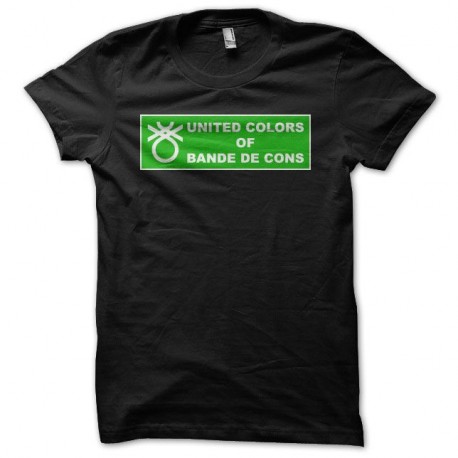 Shirt Les Inconnus United Colors of Bandes de Cons parodie Benetton noir pour homme et femme