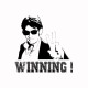Shirt Charlie Sheen winning blanc pour homme et femme