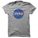 Shirt nerd parodie nasa noir/gris pour homme et femme