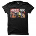 Shirt Marvel parodie Maroilles Comics Superdupont vs Justice League noir pour homme et femme