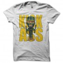 Shirt Kick Ass blanc pour homme et femme