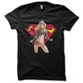 Shirt Supergirl noir pour homme et femme