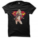 Shirt Supergirl noir pour homme et femme