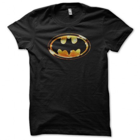 Shirt batman détournement vintage brushed vieillit noir pour homme et femme