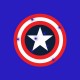 Shirt Captain America gunned target bleu royal pour homme et femme