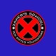 Shirt Xavier's School X-Men rouge sur bleu royal pour homme et femme