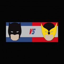 Shirt humour parodie Dc comics VS Marvel noir pour homme et femme