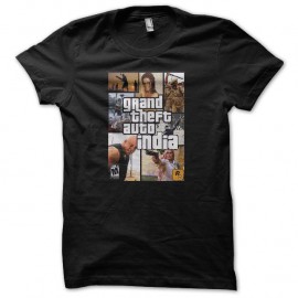 Shirt Grand theft auto india noir pour homme et femme