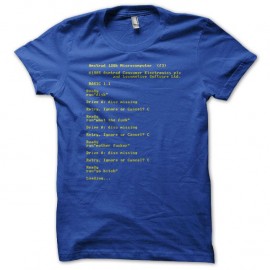 Shirt Amstrad bootscreen erreur de disque anglaish bleu pour homme et femme