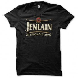 Shirt parodique Jenlain parodie j'encule le chien noir pour homme et femme