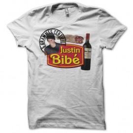 Shirt Justin Bieber bourré parodie Justin Bridou blanc pour homme et femme