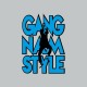 Shirt Gangnam Style Typographie Graffiti gris pour homme et femme