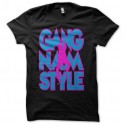 Shirt Gangnam Style Graf Typographie Girl noir pour homme et femme