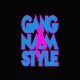 Shirt Gangnam Style Graf Typographie Girl noir pour homme et femme
