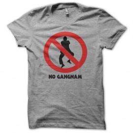 Shirt No Gangnam Style Version censurée gris pour homme et femme