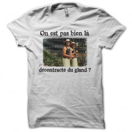 Shirt Les Valseuses décontracté du gland blanc pour homme et femme