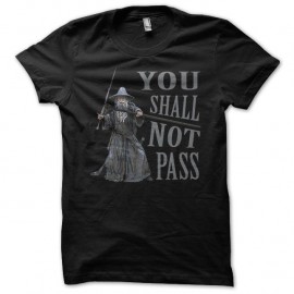Shirt Gandalf seigneur des anneaux noir pour homme et femme