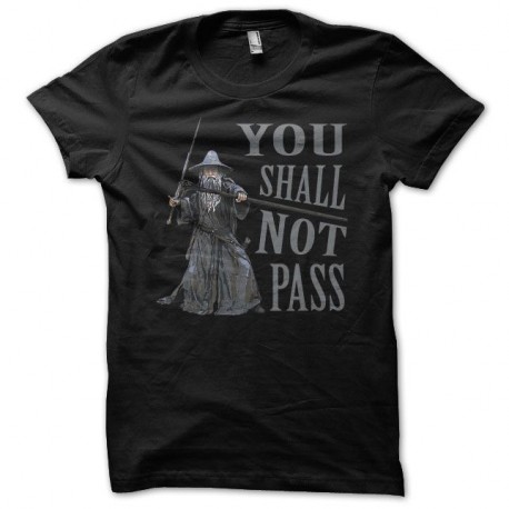 Shirt Gandalf seigneur des anneaux noir pour homme et femme