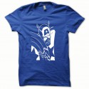 Shirt Capt America blanc/bleu royal pour homme et femme